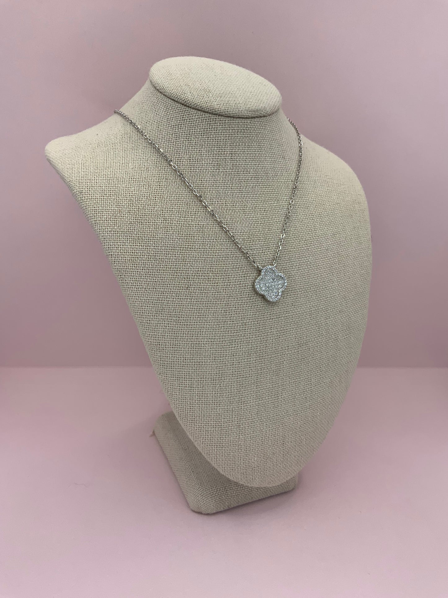 Clover Necklace Sterling Silver 925- Available in Different Colors