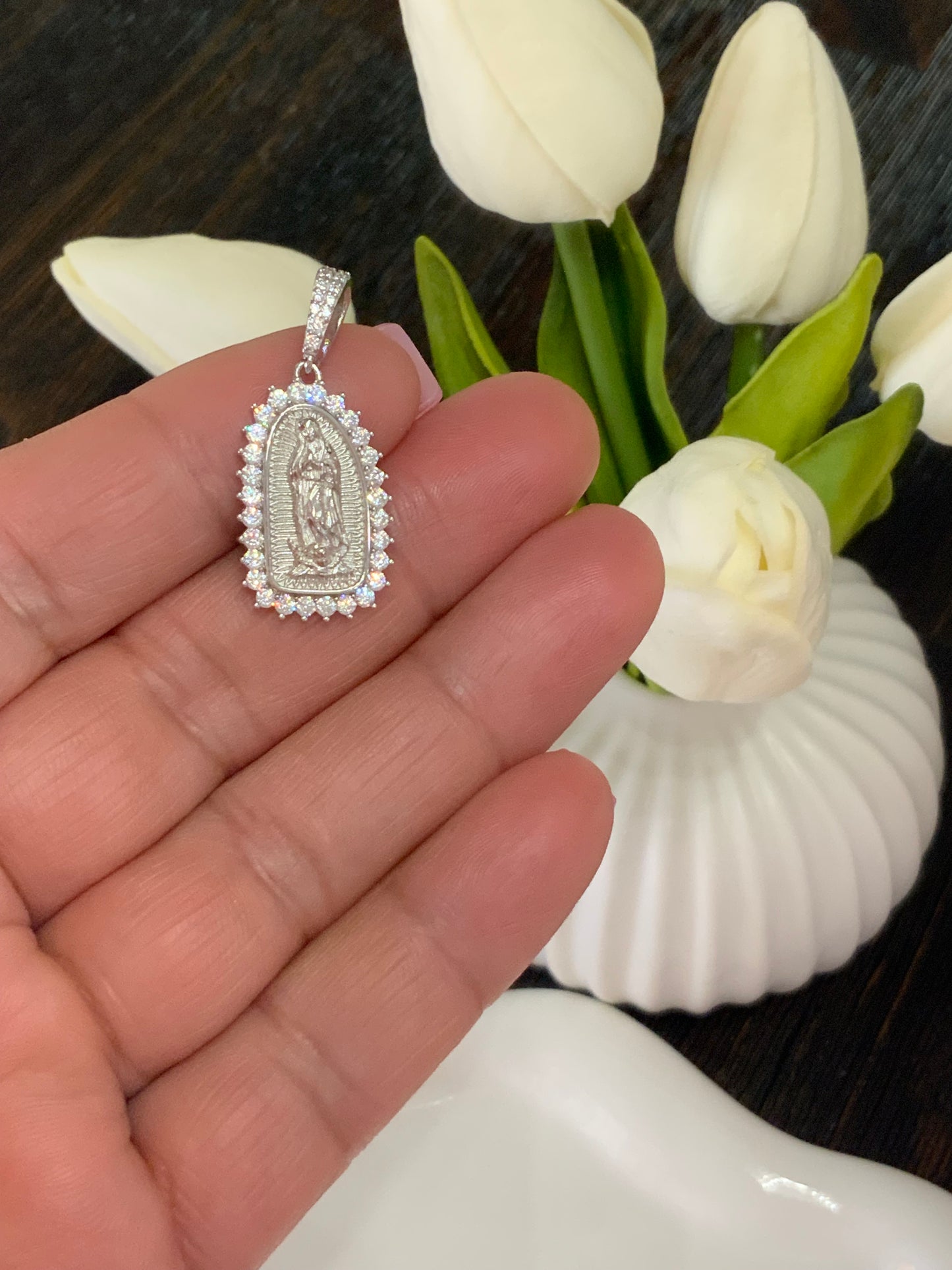 Our Lady of Guadalupe Pendant Sterling Silver 925