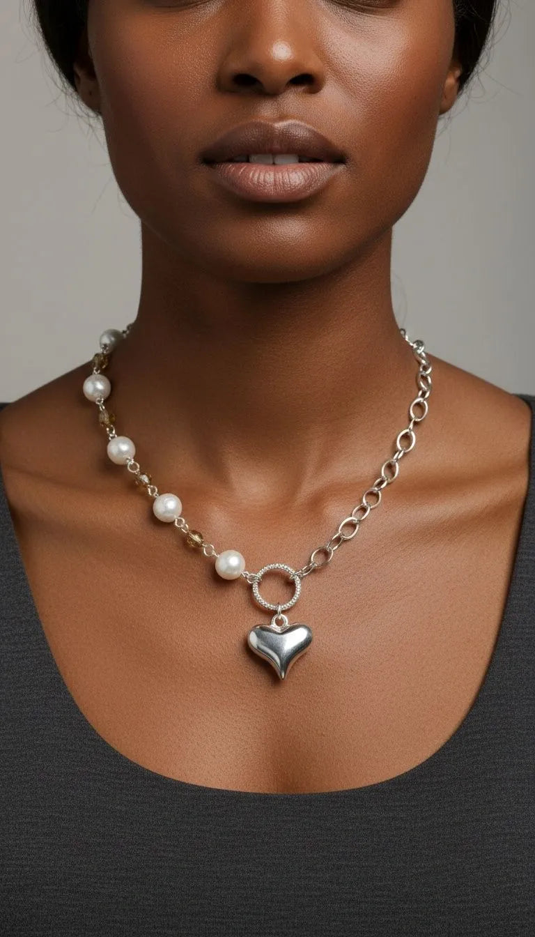 Amara Perla Necklace - Sterling Silver 925