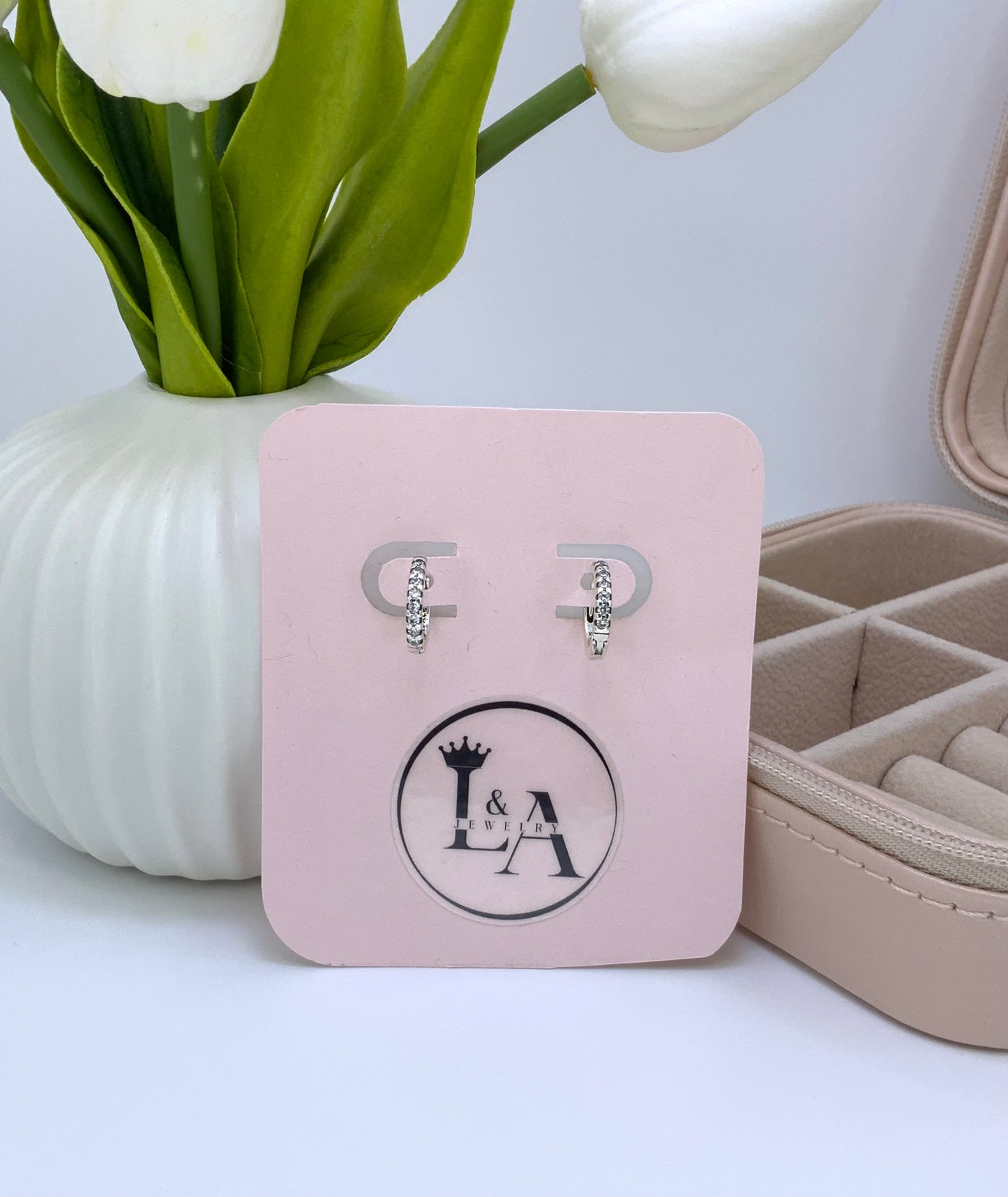 Dora Hoop Earrings With Zc Sterling Silver 925