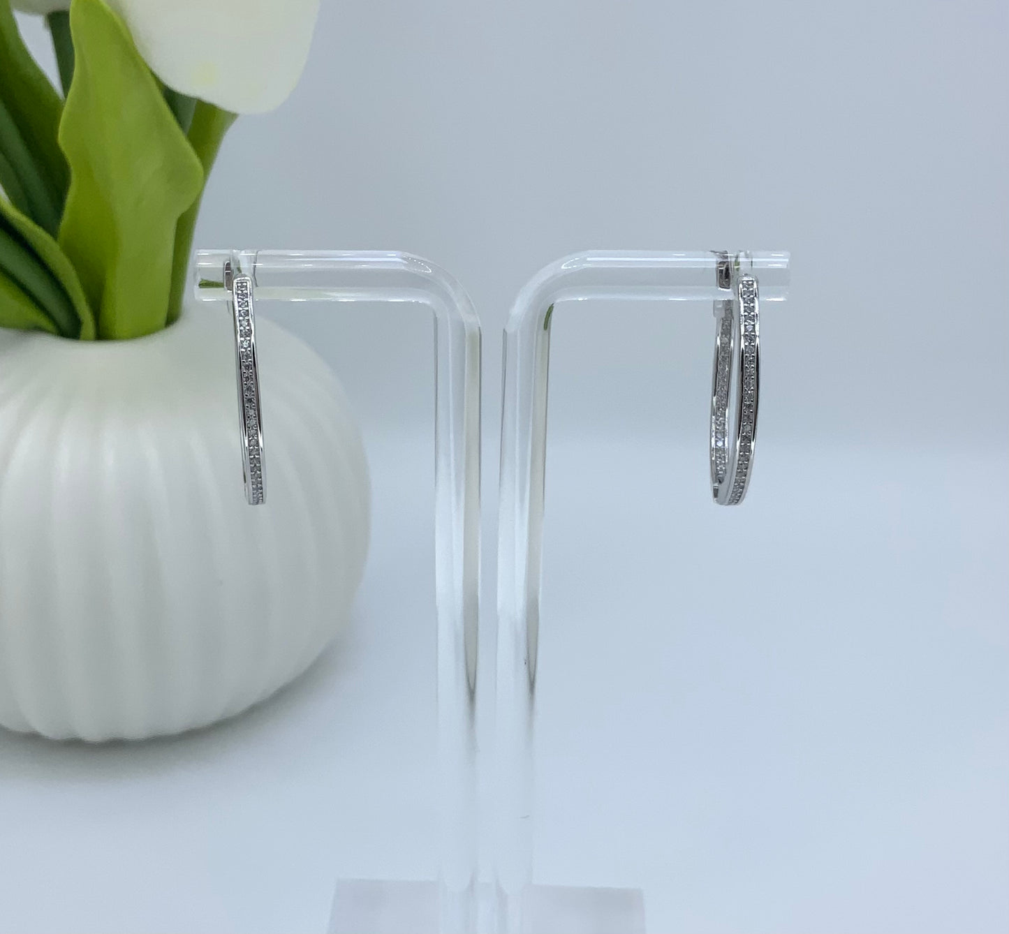 Isabella Hoop Earring With Zc Sterling Silver 925