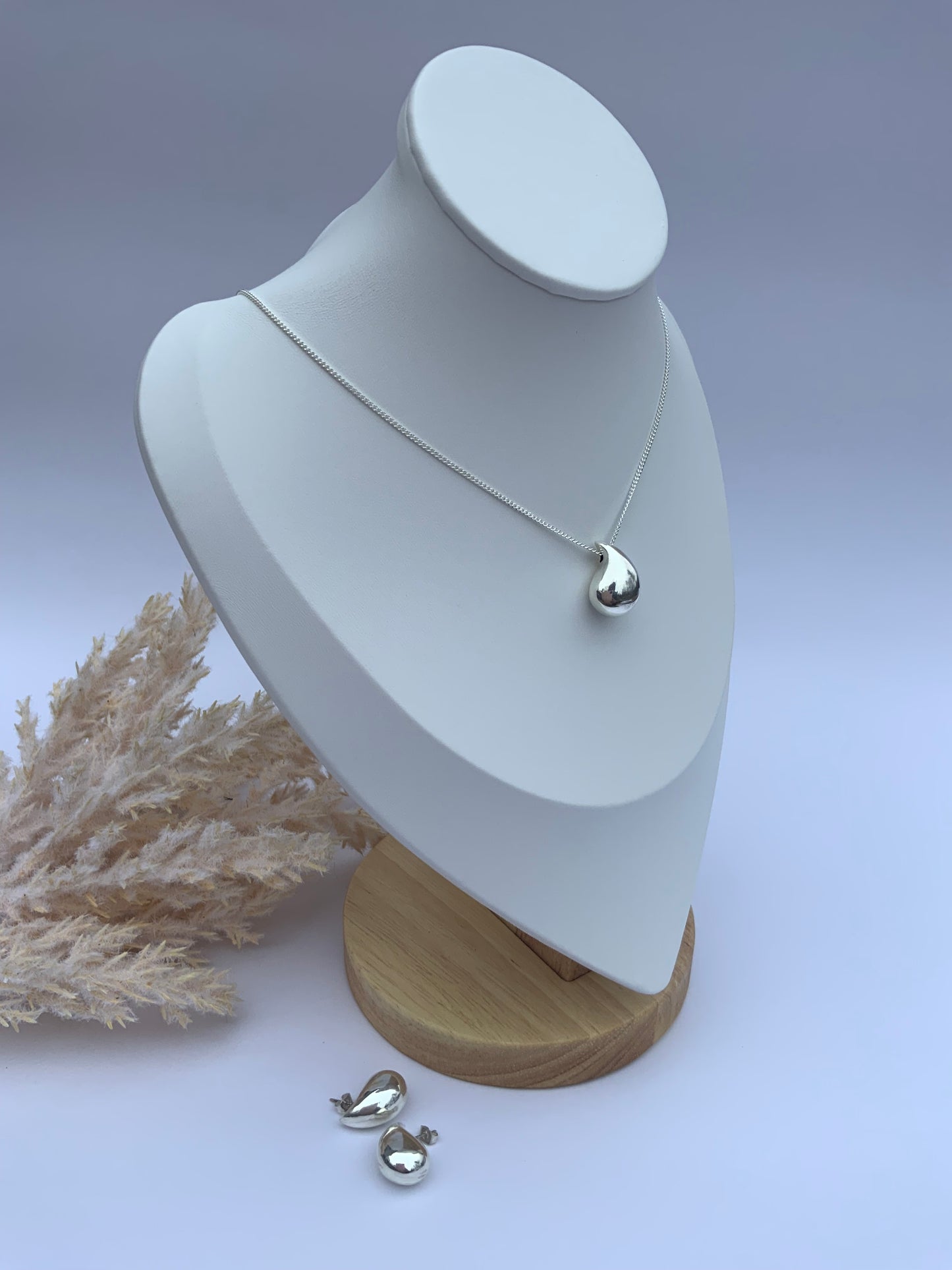 Set Bottega Necklace and Earring - Sterling Silver 925