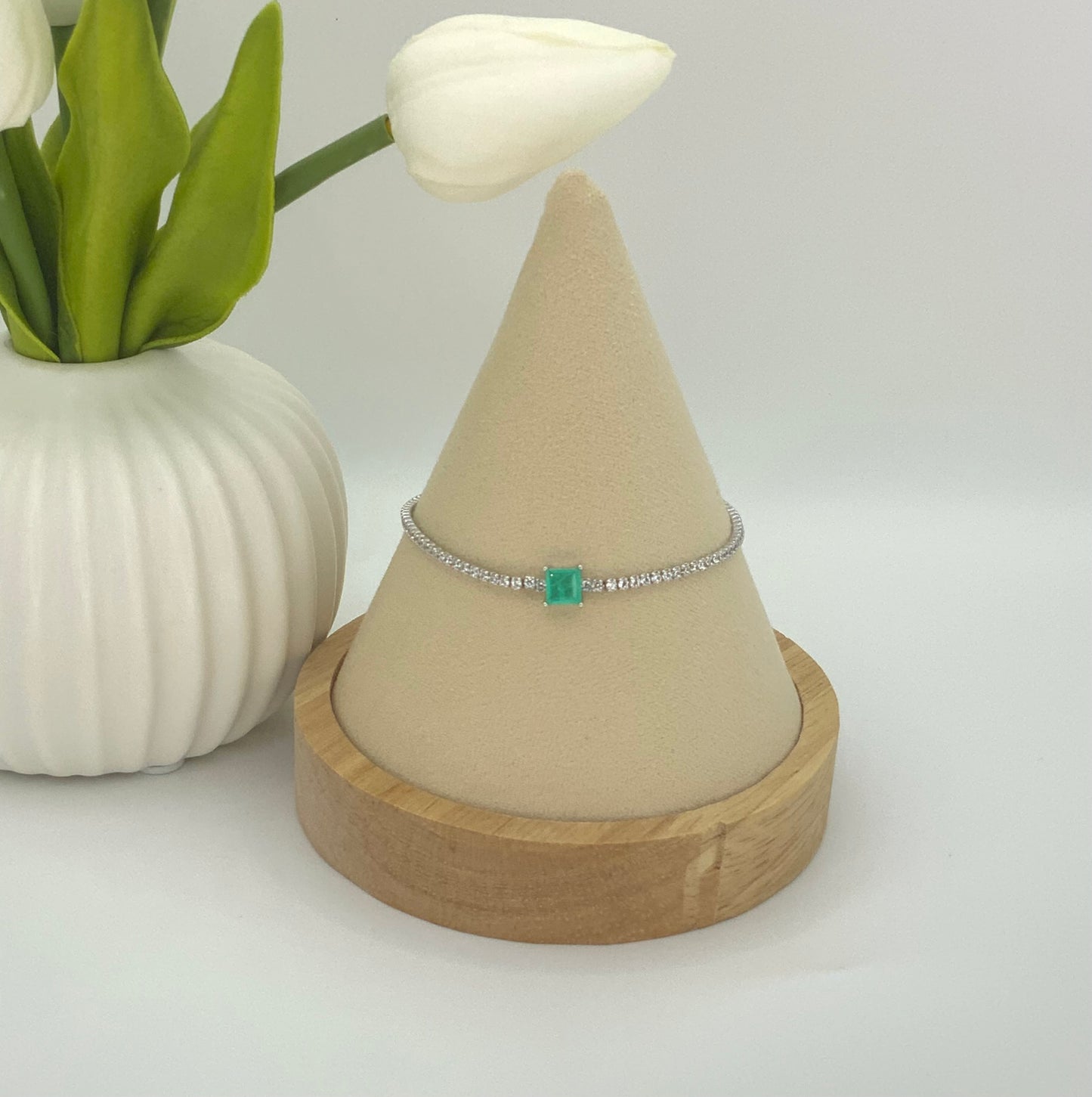 Tennis Paraiba Bracelet Sterling Silver 925