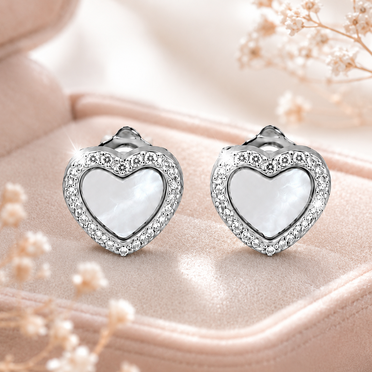 Bella Perla Stud Earring- Sterling Silver 925-8mm