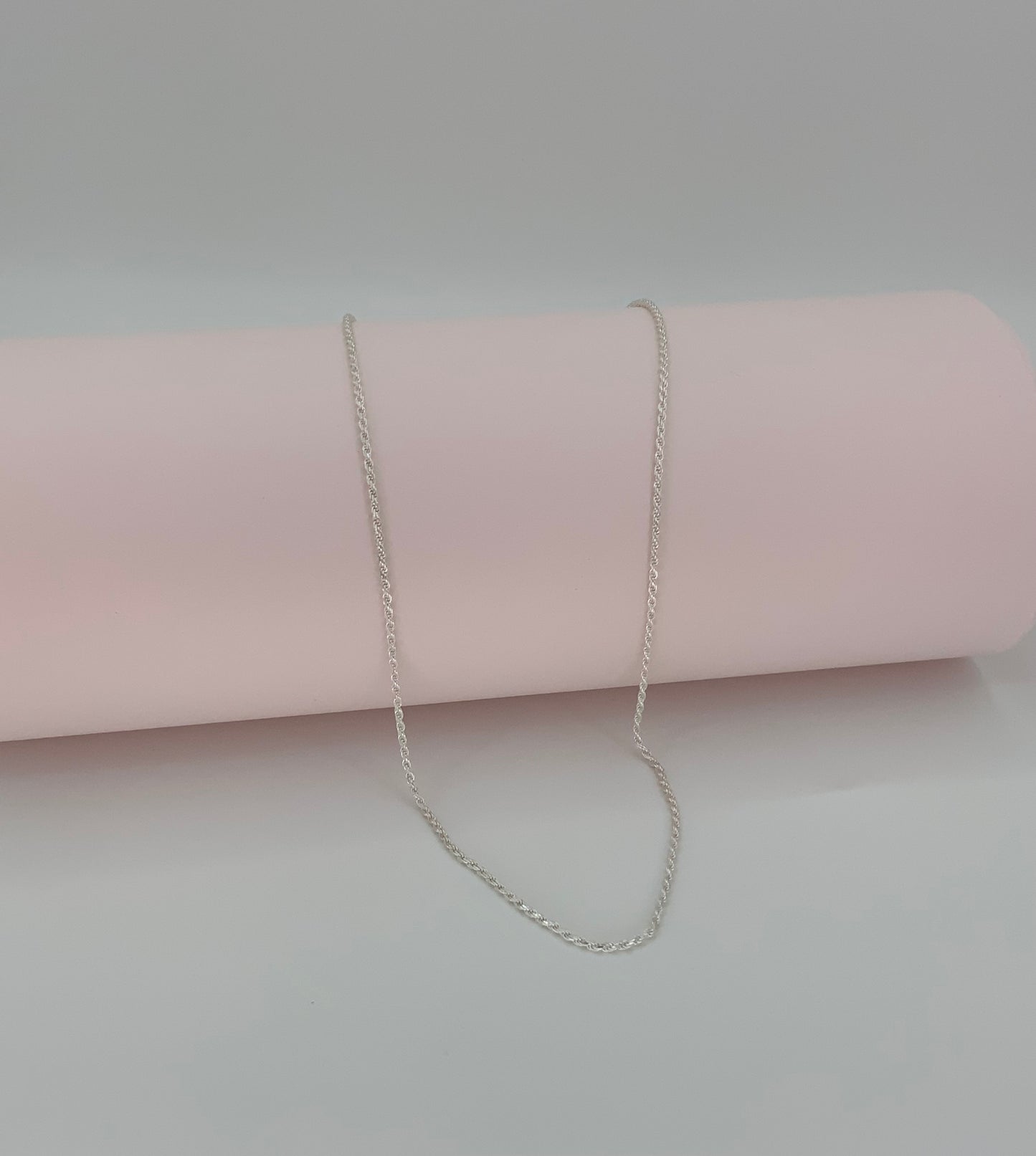 Twisted Diamond Cut Chain Necklace - Sterling Silver 925