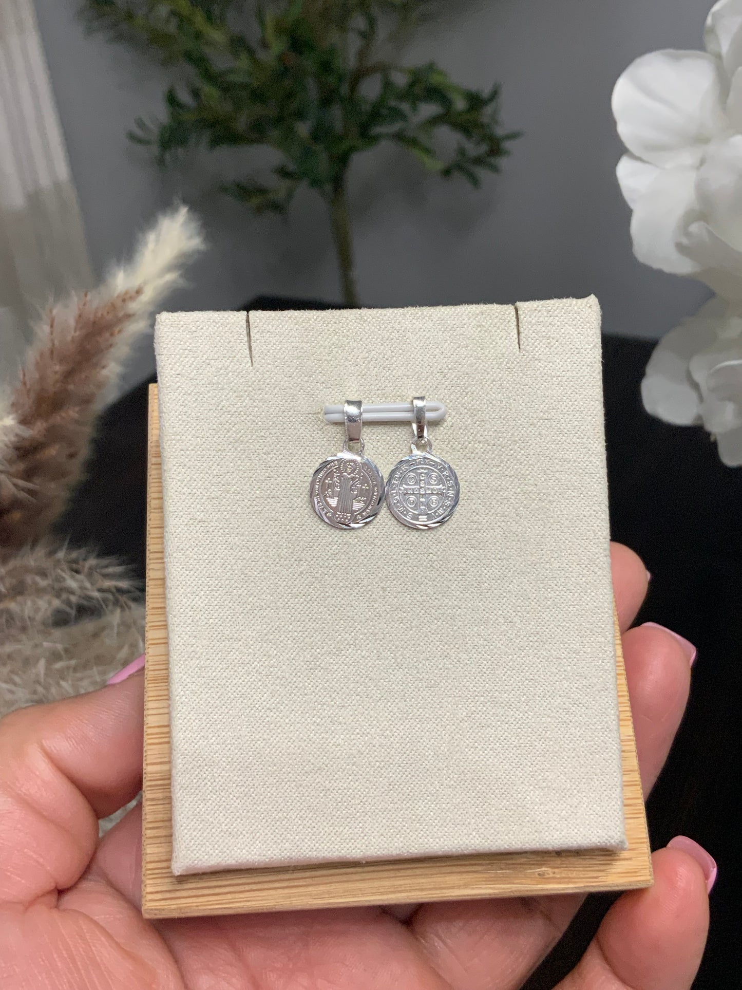 Saint Benedict Small Pendant Sterling Silver 925 - Children