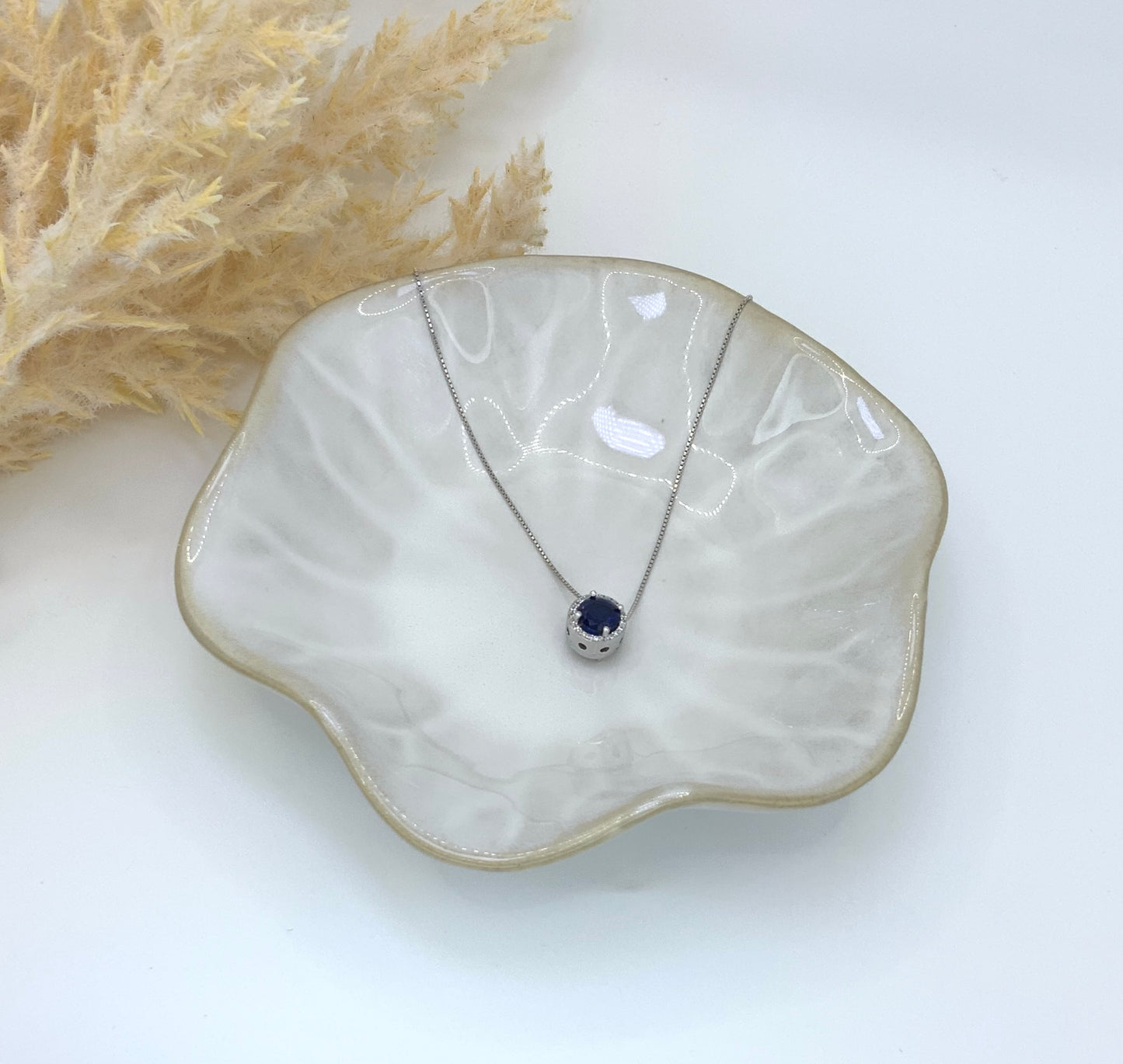 Ocean Necklace Double Sided with Zc Blue-White