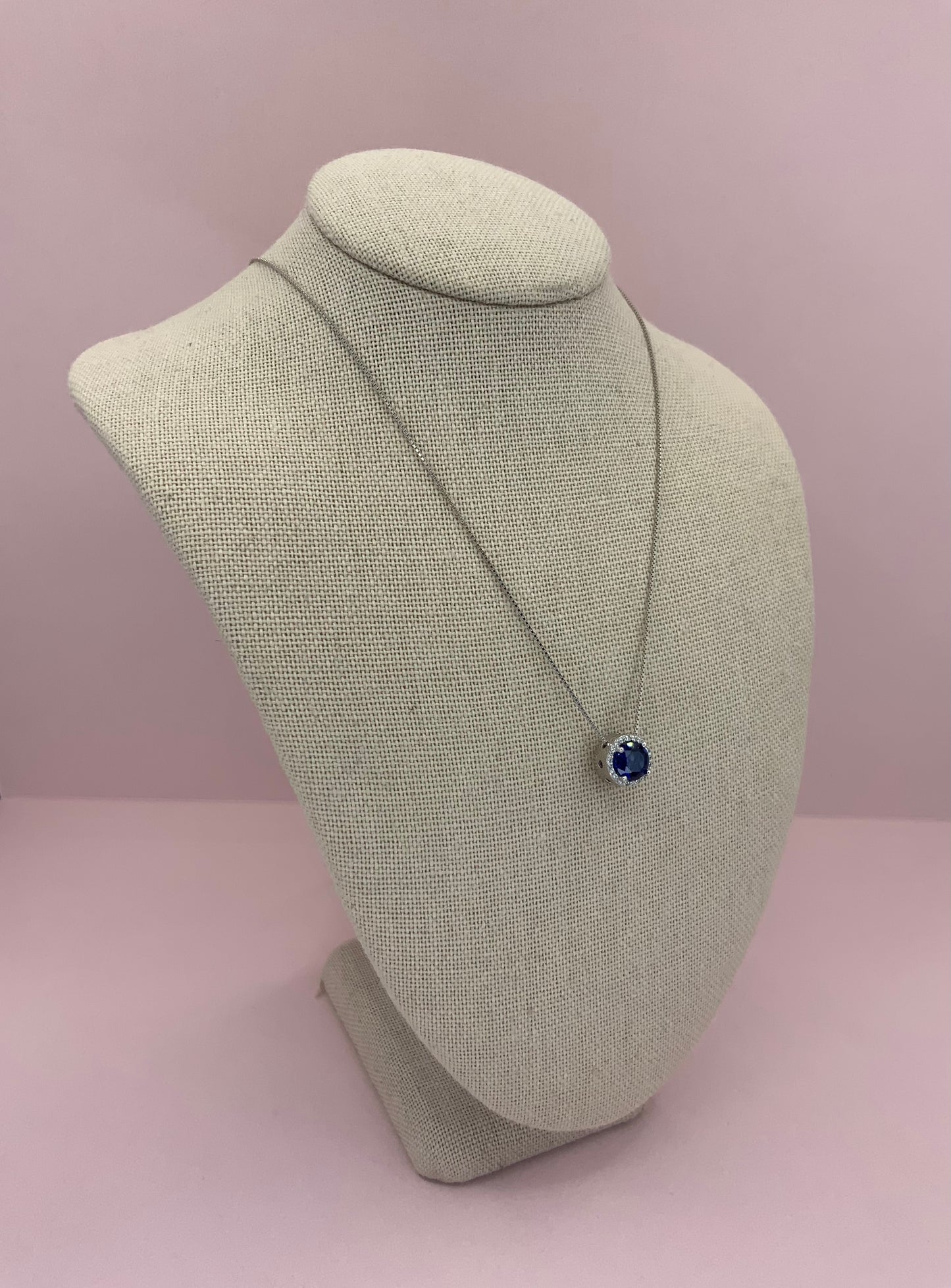 Ocean Necklace Double Sided with Zc Blue-White