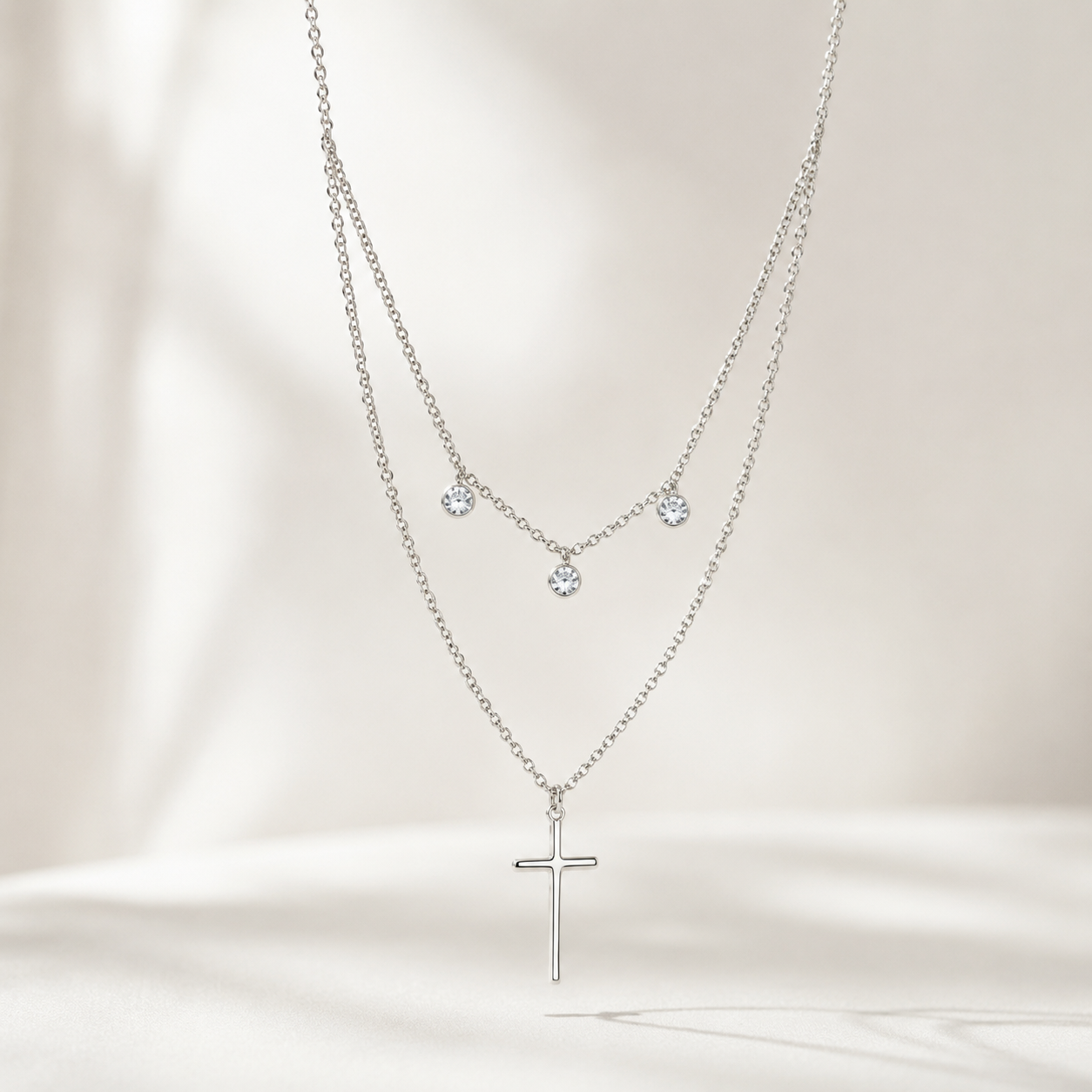 Grace Cross Necklace 925 Sterling Silver