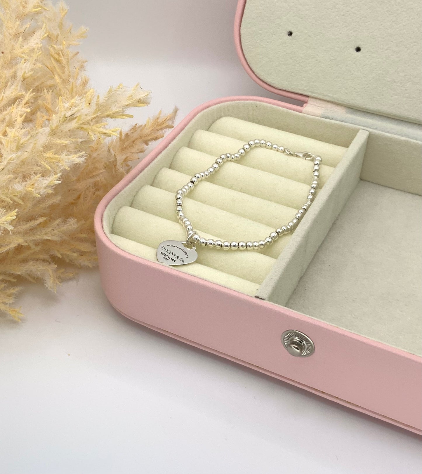 Tiffany Beaded Bracelet with Heart