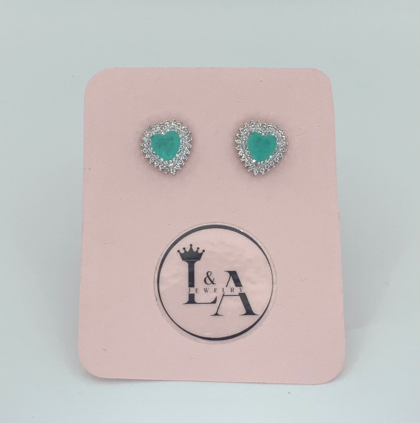 Elli Stud Earring Natural Stone Paraiba With Zc S. Silver 925