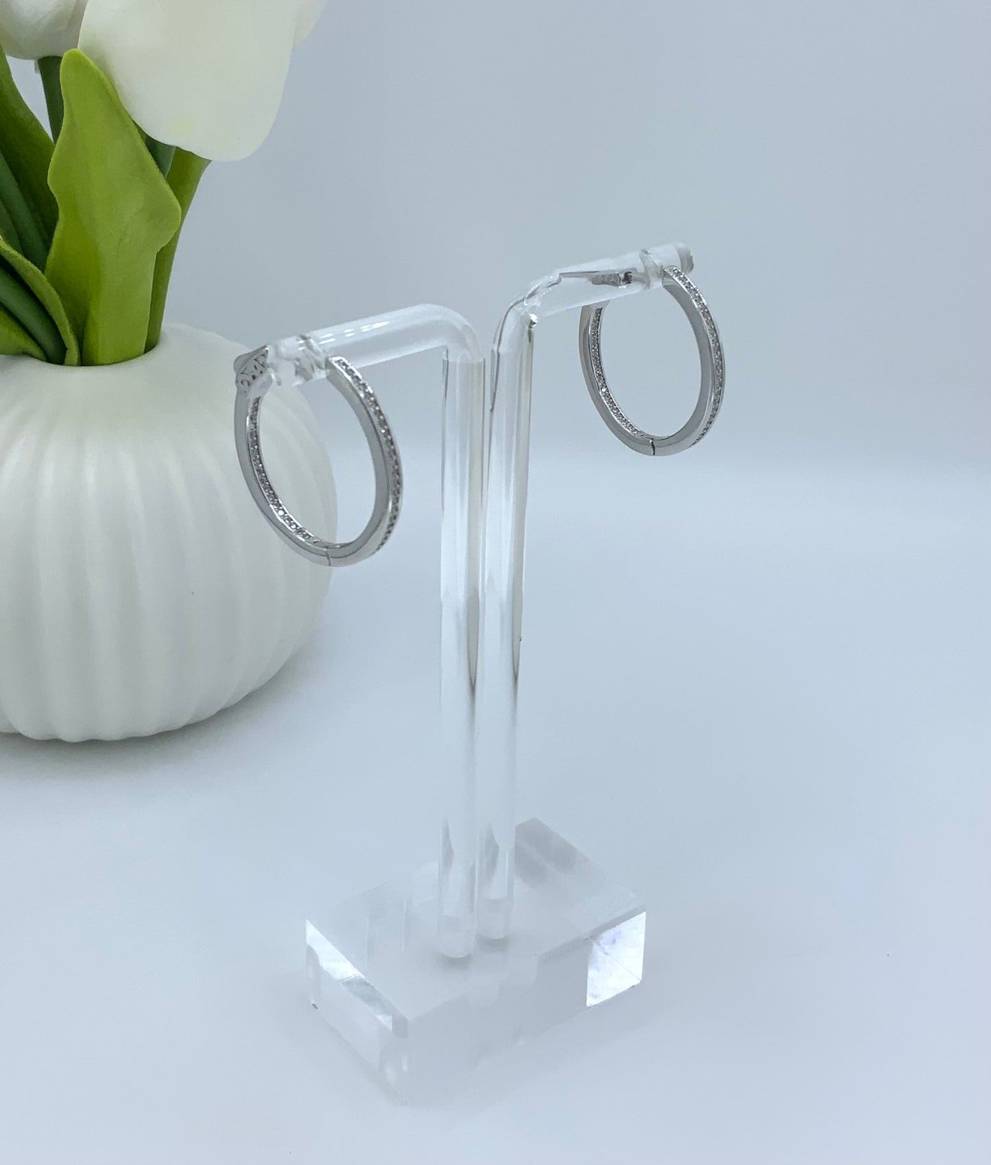 Isabella Hoop Earring With Zc Sterling Silver 925
