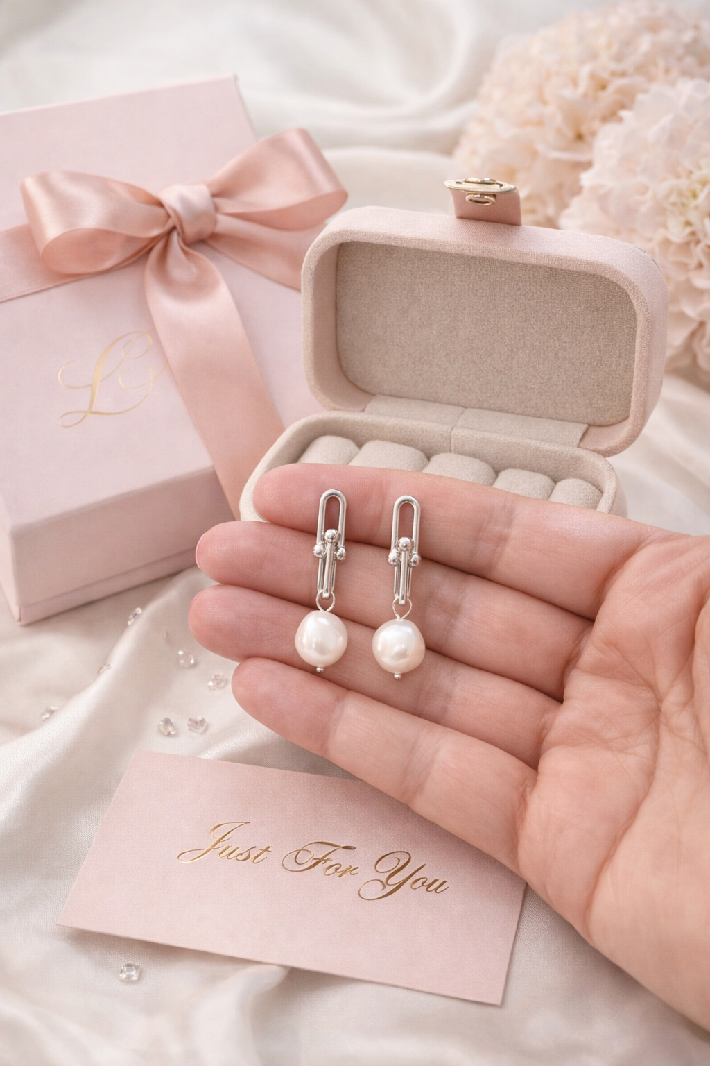 Milano Pearl Earring- Sterling Silver 925