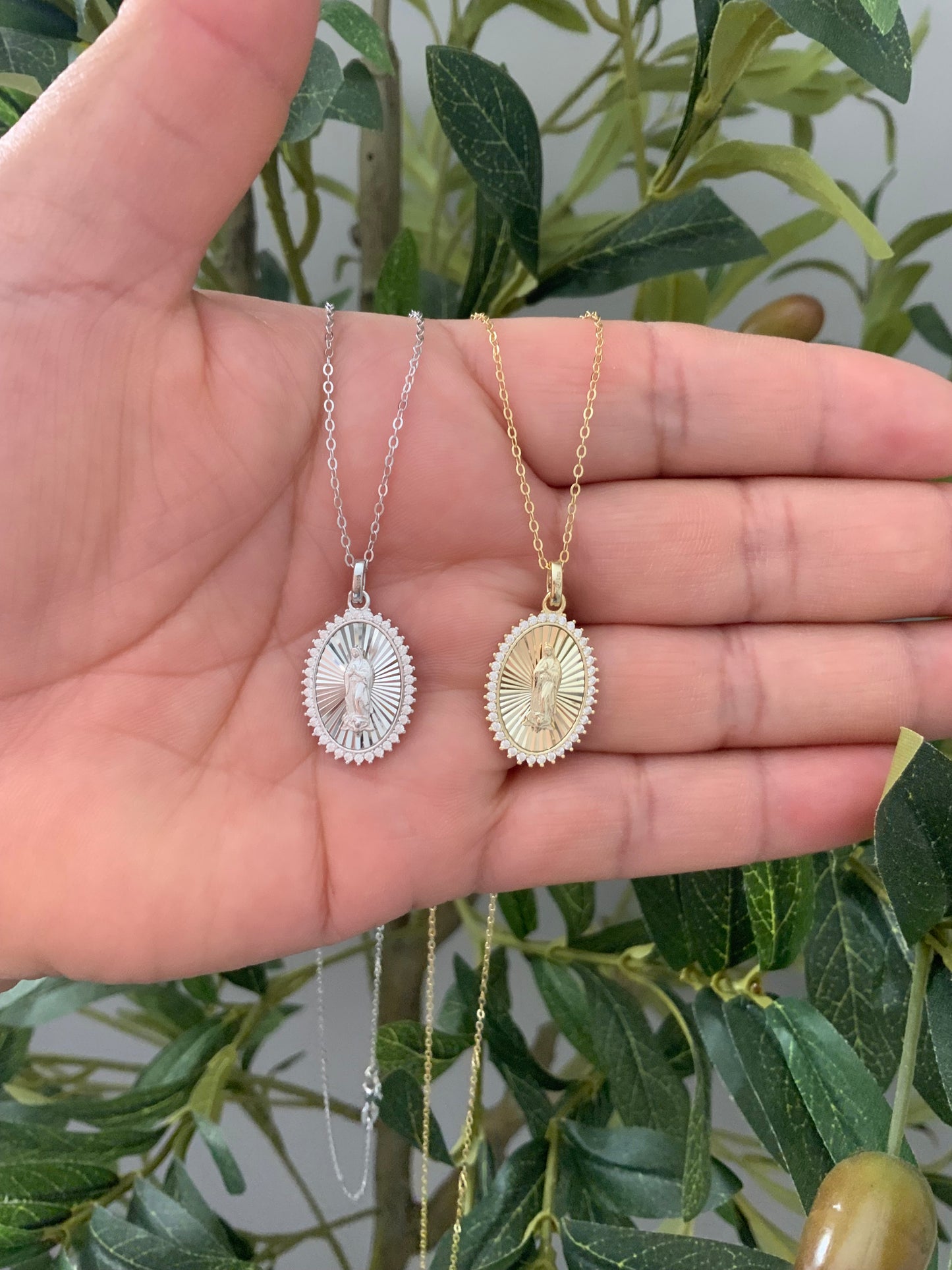 Virgin Guadalupe Necklace Sterling Silver 925