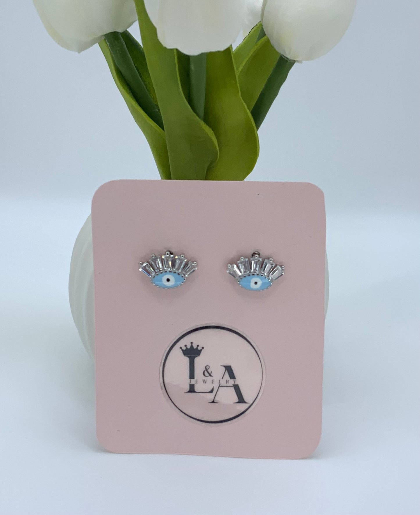 Ada Eyes Stud Earrings Sterling Silver 925