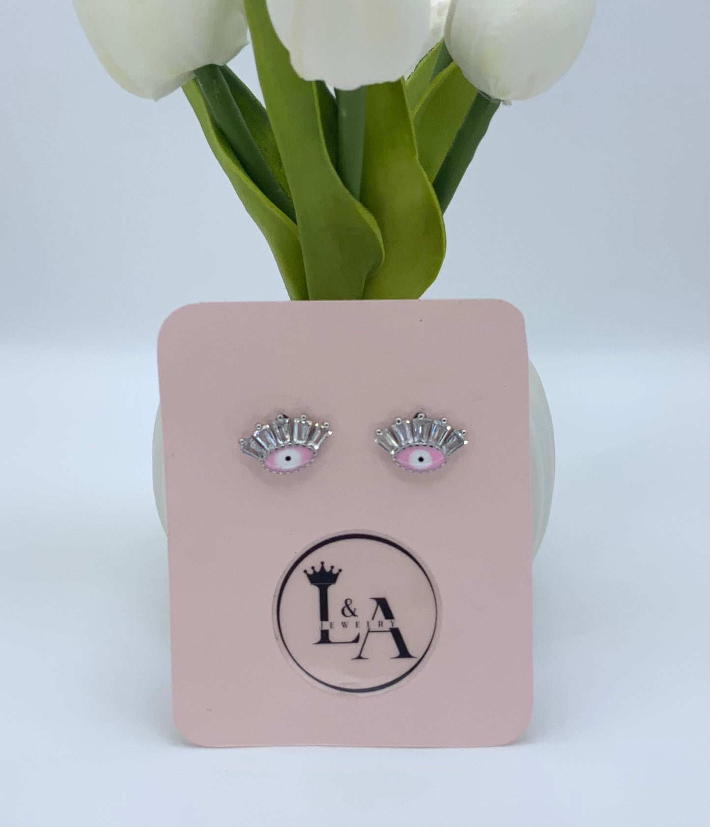 Ada Eyes Stud Earrings Sterling Silver 925