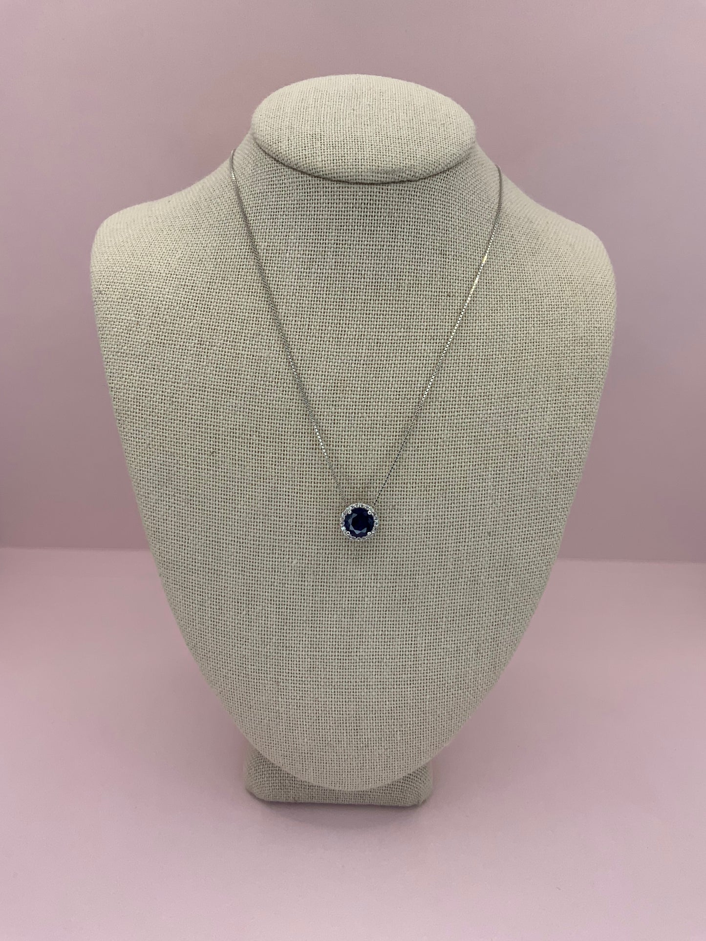Ocean Necklace Double Sided with Zc Blue-White