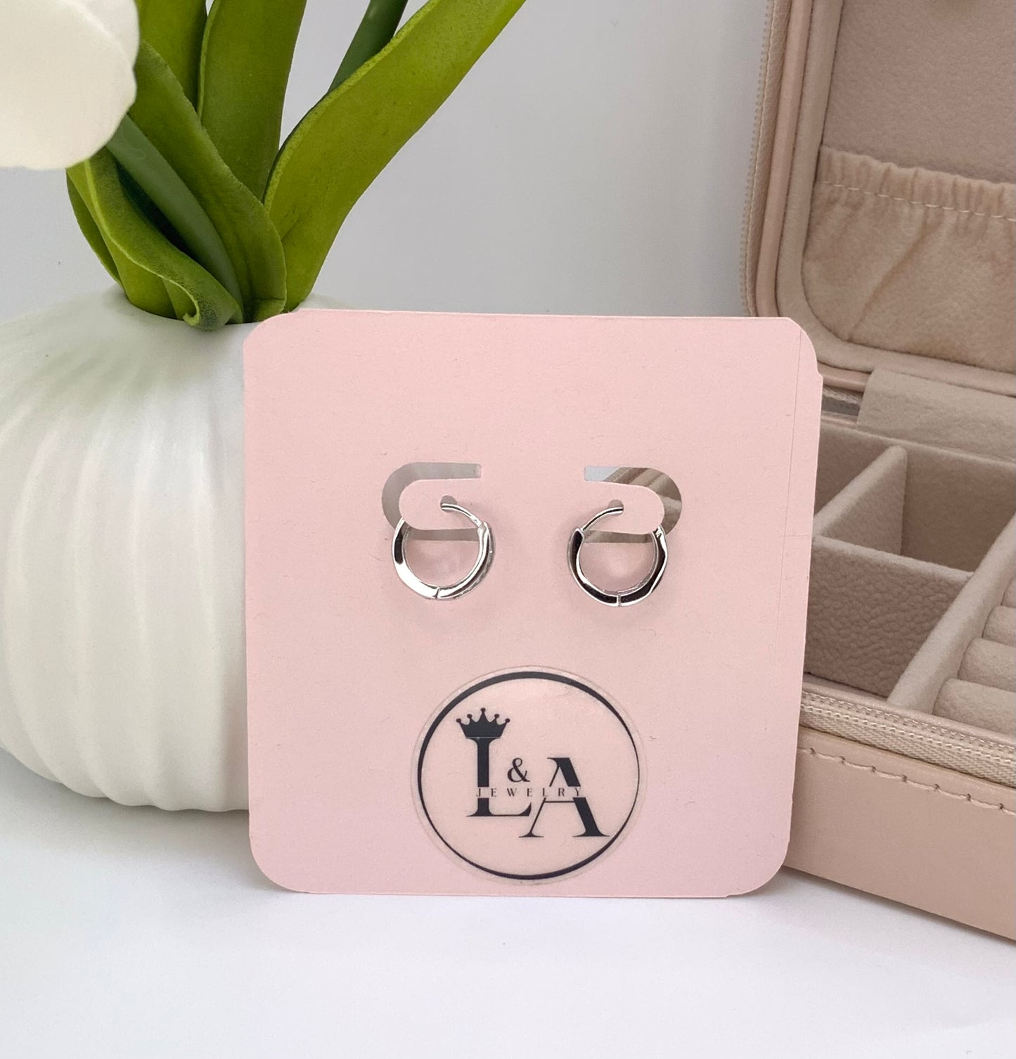 Angela Hoop Earrings With Zc Sterling Silver 925