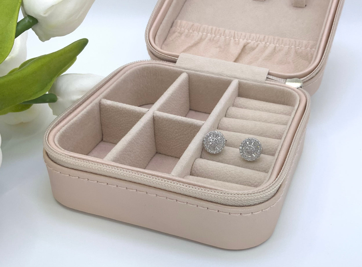 Pia Stud Earrings With Zc Sterling Silver 925,