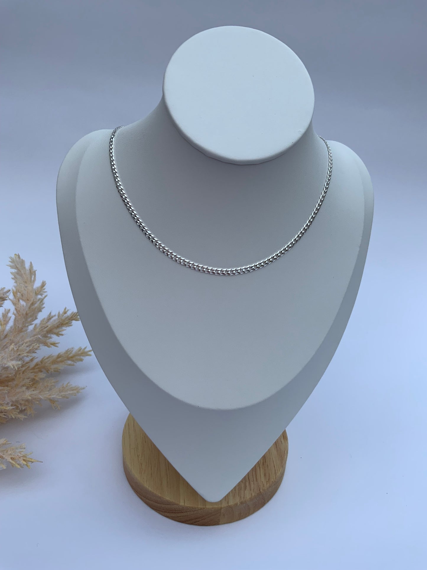 Cubana Chain Necklace Sterling Silver 925