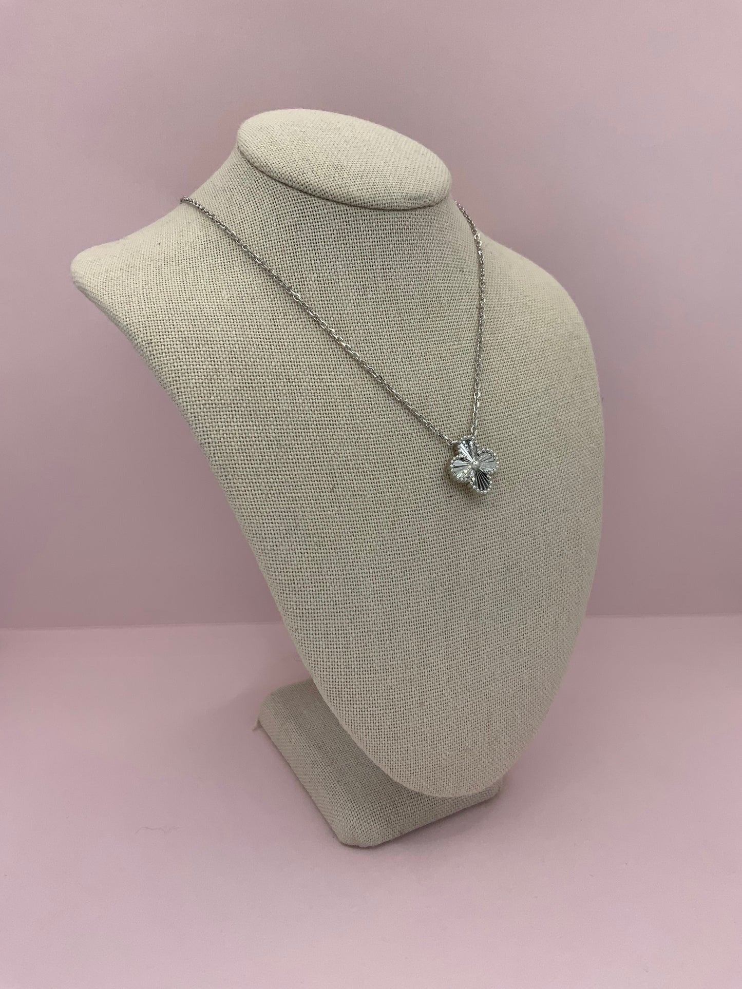 Clover Necklace Sterling Silver 925- Available in Different Colors