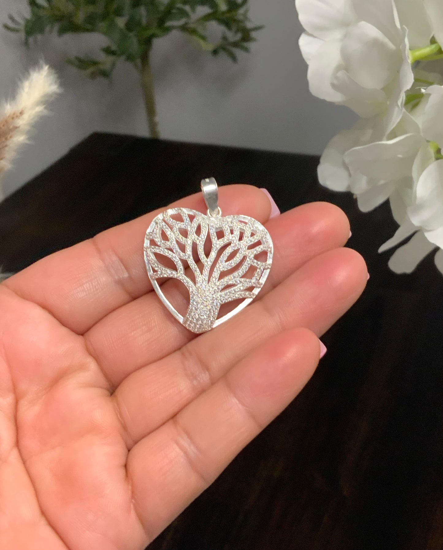 Heart Tree Life Pendant - Sterling Silver 925