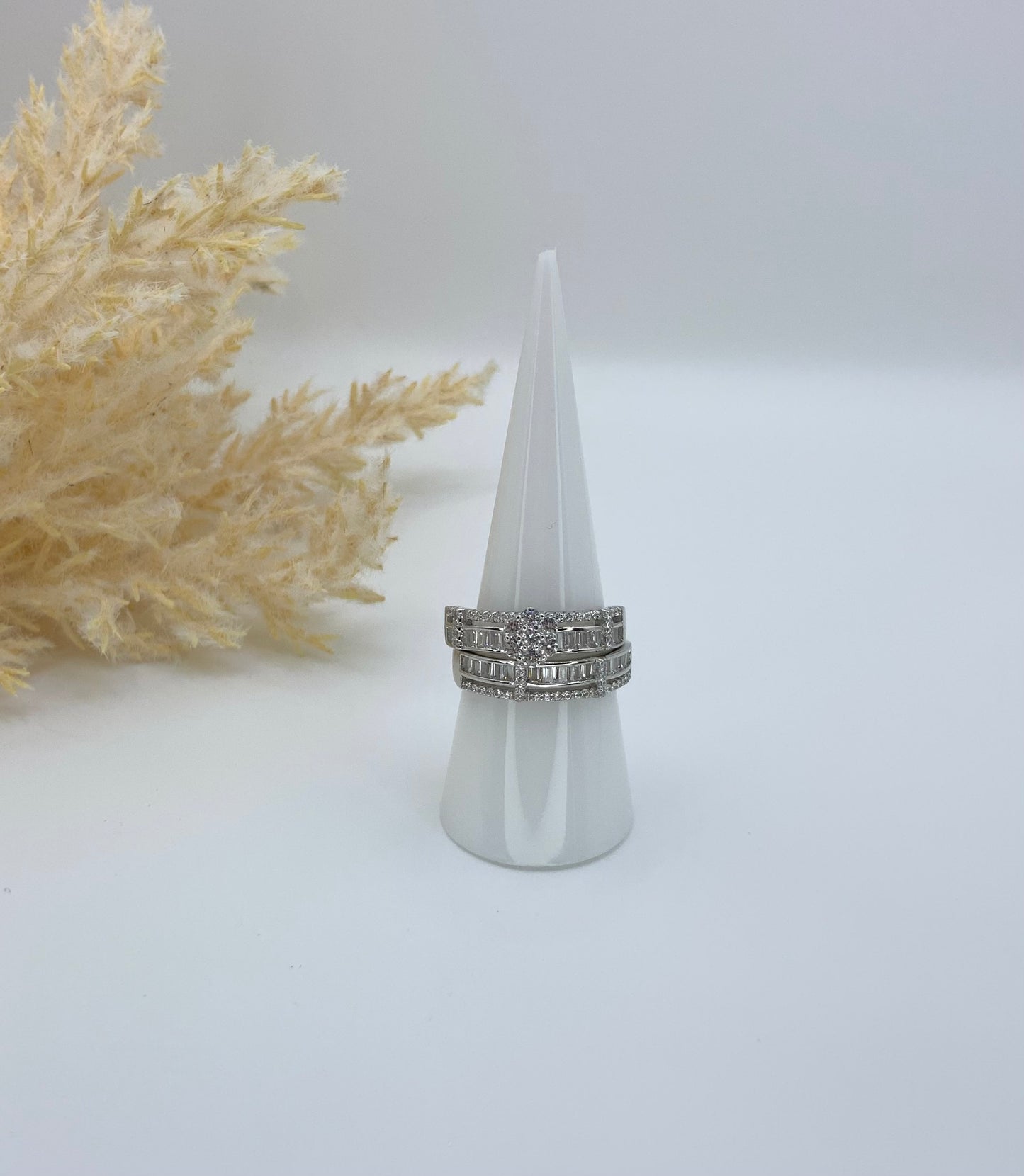 Flower Double Ring with Zc