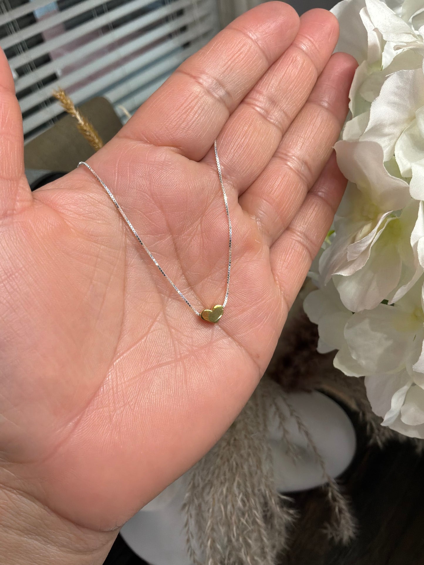 Mini Sweetheart Gold Necklace - Sterling Silver 925