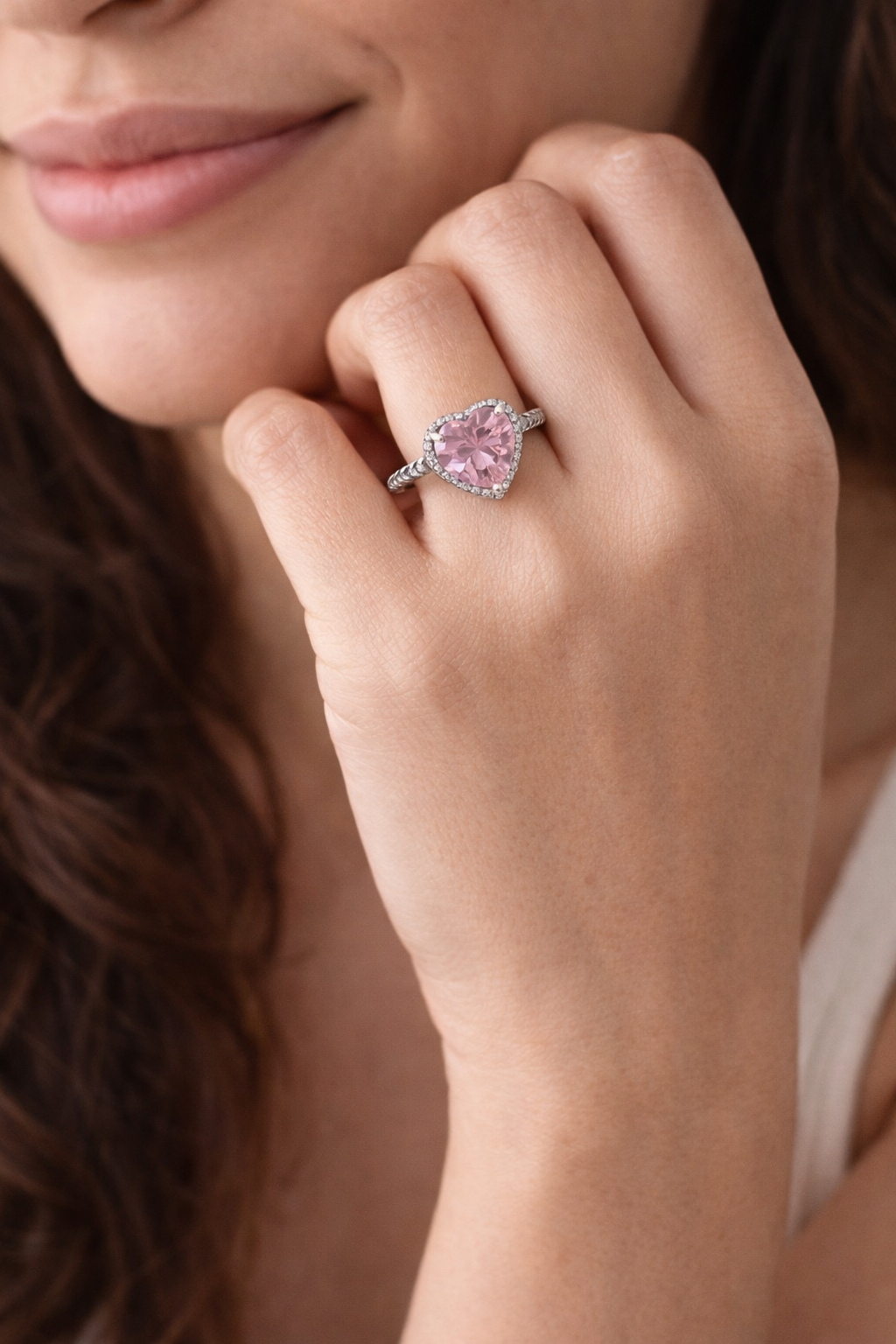 Love Ring CZ 925 Sterling Silver