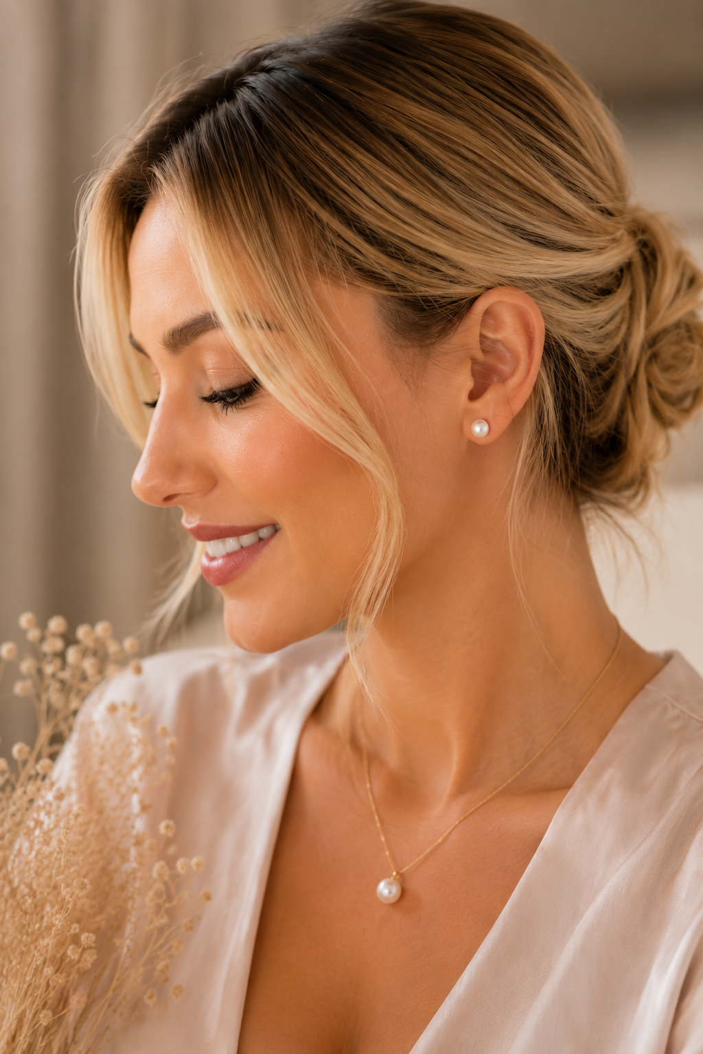 Perla Stud Earring Sterling Silver 925