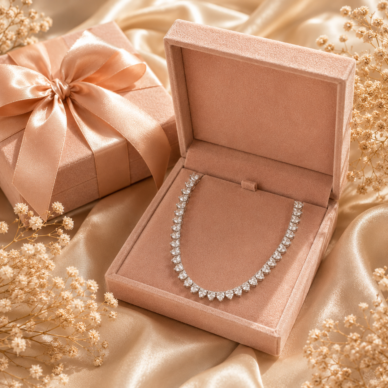 Tennis Necklace CZ Sterling Silver 925
