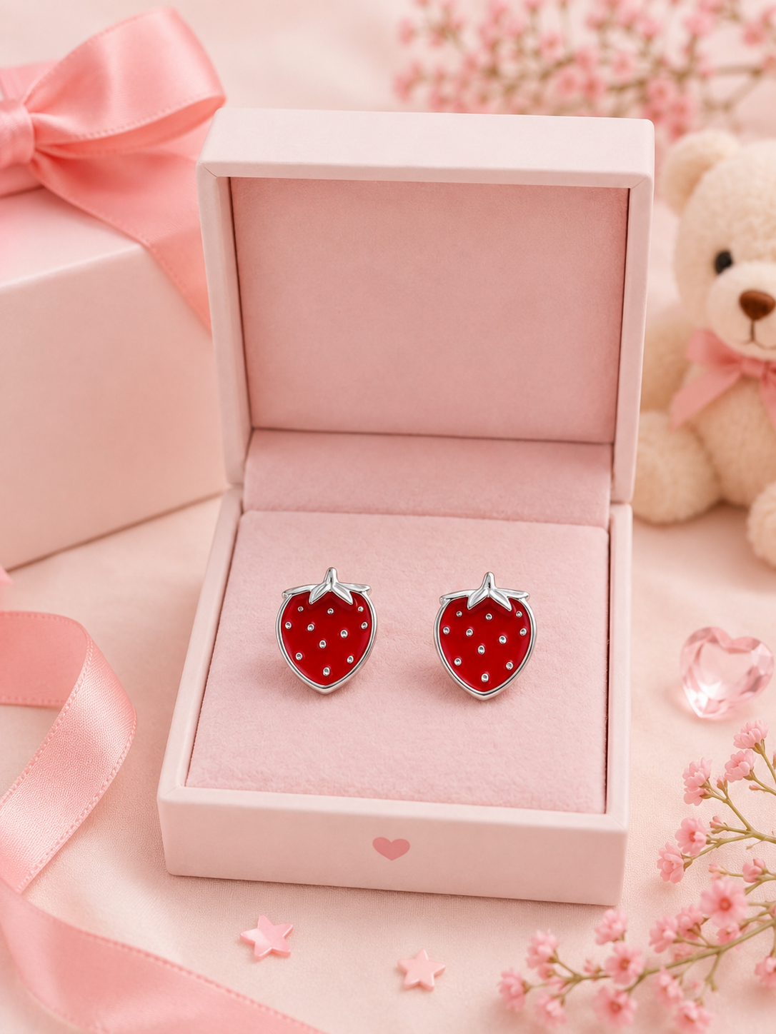 🍓 Sweet Berry | 925 Sterling Silver Kids Earrings 10mm