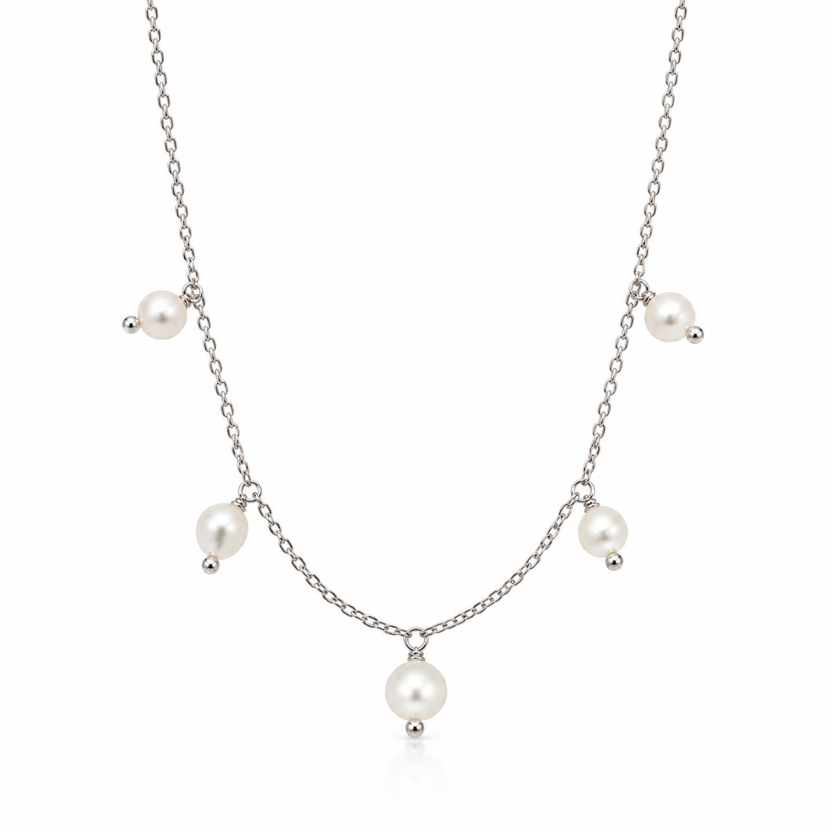 Pearl Bloom Necklace | Sterling Silver 925 -20”
