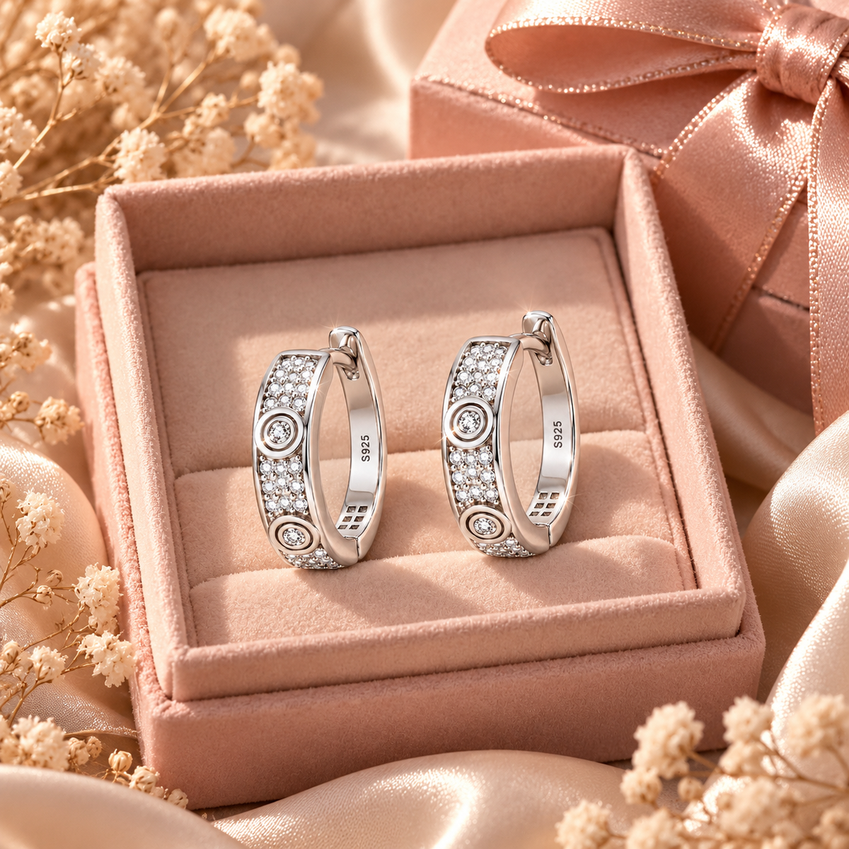 Bella Shine Hoops | 925 Sterling Silver -18mm