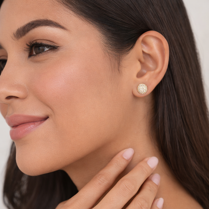 Bola de Fuego Stud Earring Sterling Silver 925 - 8mm