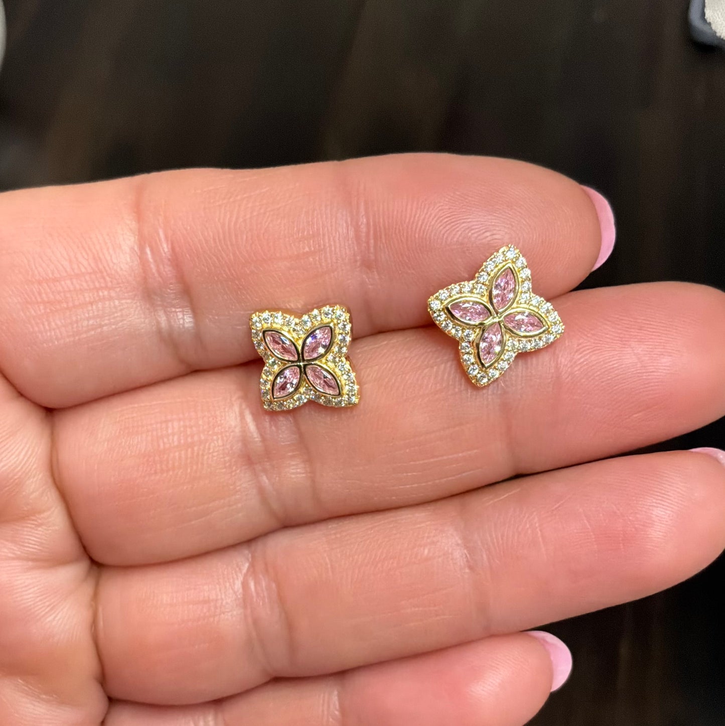 Peonía Clover Stud Earrings Sterling Silver 925