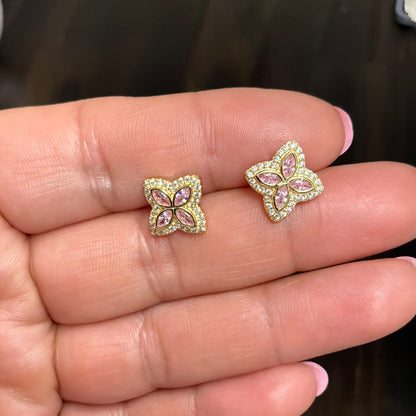 Peonía Clover Stud Earrings Sterling Silver 925