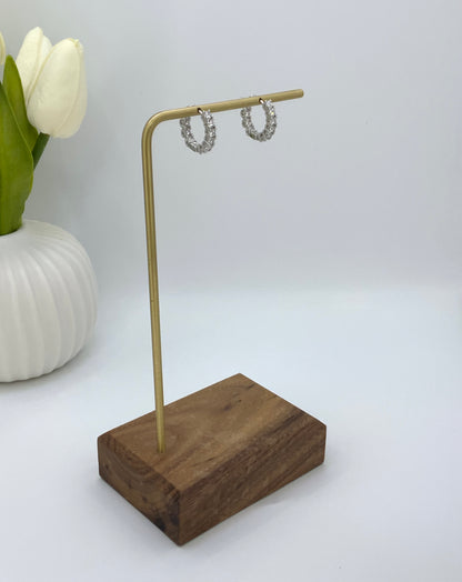 Vera Hoops Earrings Sterling Silver 925