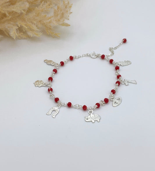 Red Protection Charms Bracelet Religious