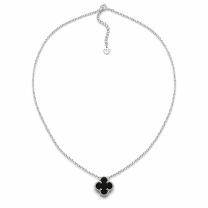 Baby Clover Ónix Necklace 925 Sterling Silver -10mm