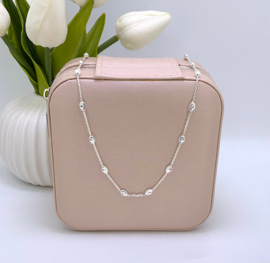 Viviana Chain Necklace Sterling Silver 925 - 18”