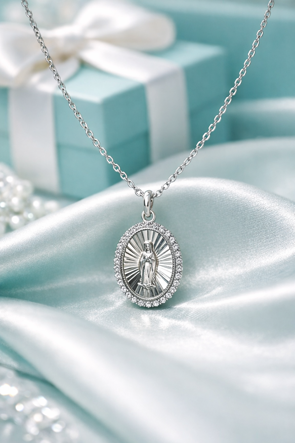 Virgin Guadalupe Necklace Sterling Silver 925