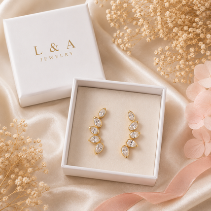 Leaf Stud Earring Sterling Silver 925