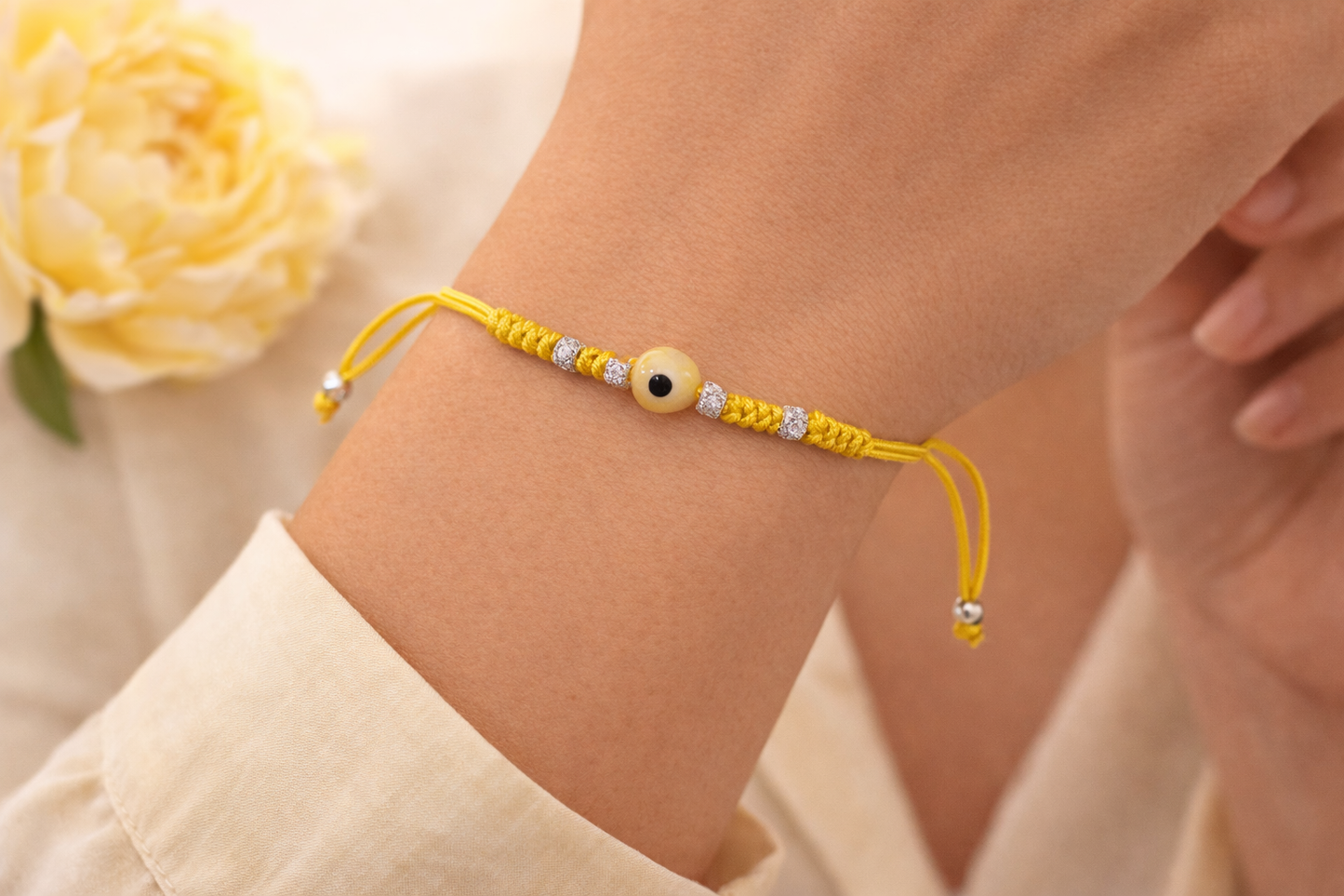 Evil Eye Aura Bracelet – Adjustable Protection Bracelet 925 SS