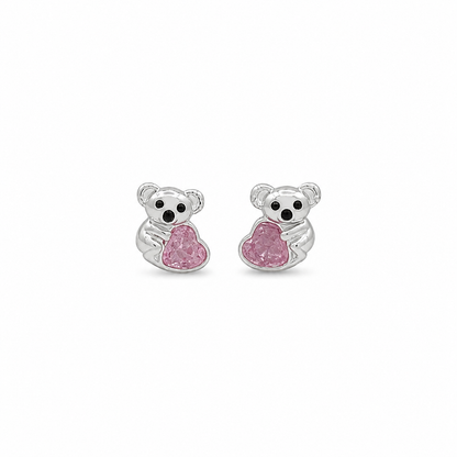 🩷 Baby Koala | 925 Sterling Silver Kids Earrings - 7.5mm