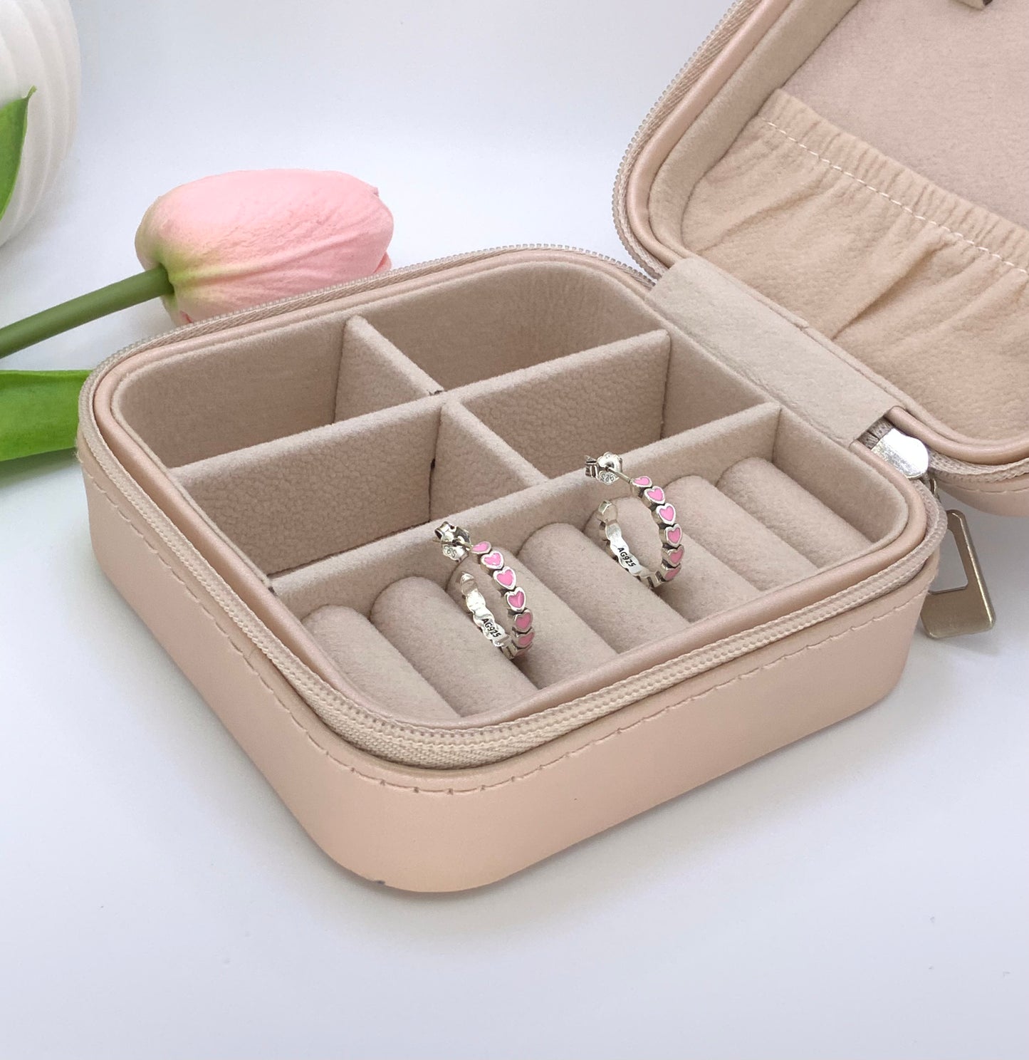 Heart Hoop Earring Medium - Sterling Silver 925