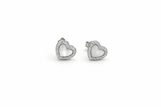 Bella Perla Stud Earring- Sterling Silver 925-8mm