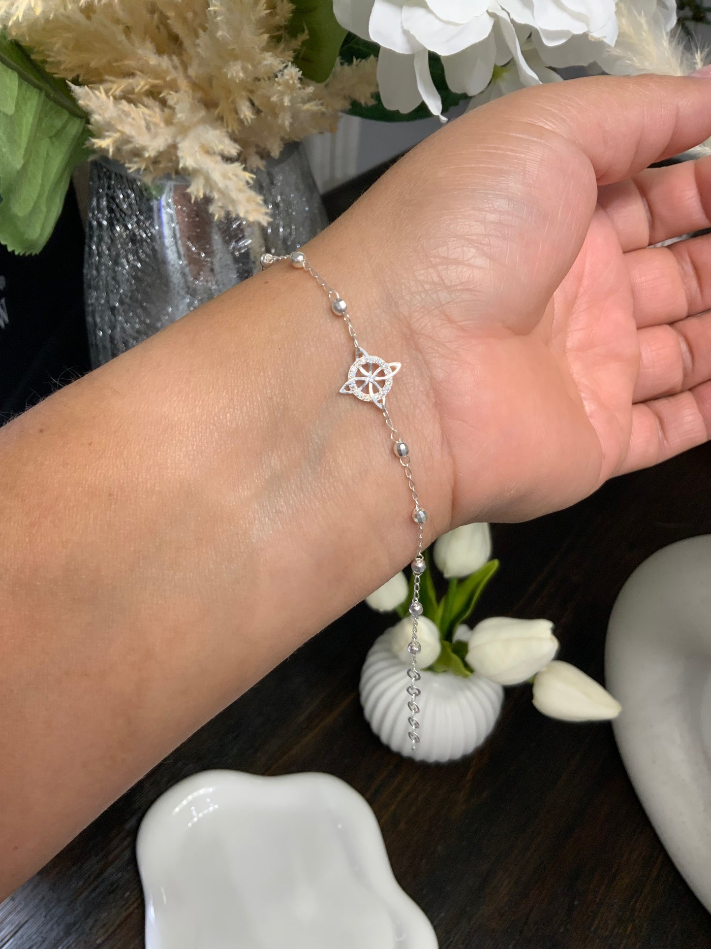 Nudo de Bruja Bracelet Sterling Silver 925 up to 8”