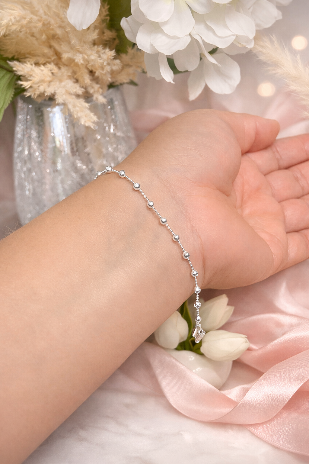 Pure Beads Bracelet Sterling Silver 925