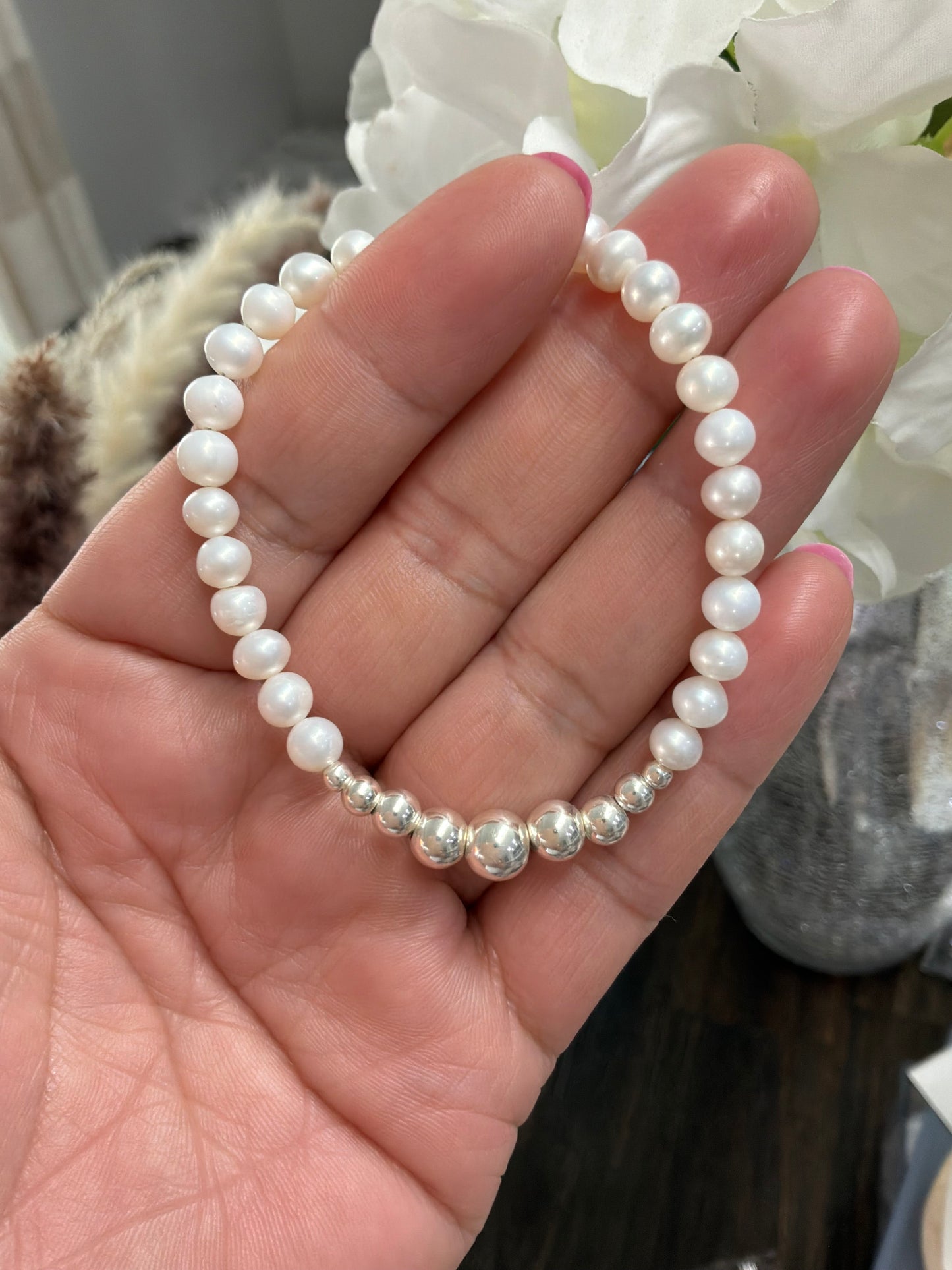 Aurora Pearl Bracelet - Sterling Silver 925